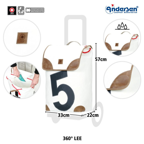 Lee 360°. Sac pour chariot 40L Lee 5 - Andersen Shopper | Art. 140-091-05 - Vue 2