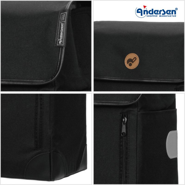Weda. Sac pour chariot 37L Noir - Andersen Shopper | Art. 2-201-80 - Vue 3