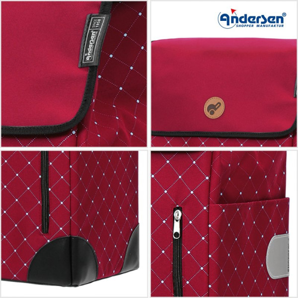 Treppensteiger Scala Shopper Sofia. Sac pour chariot 43L Rouge - Andersen Shopper | Art. 2-202-70 - Vue 3