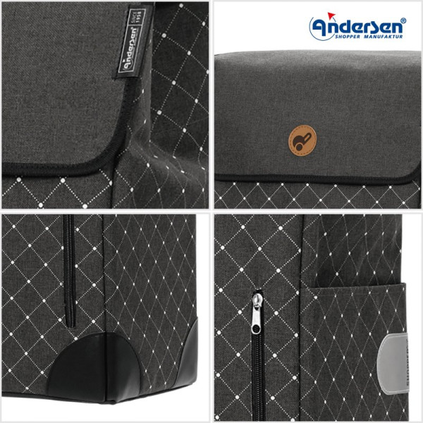 Treppensteiger Scala Shopper Sofia. Sac pour chariot 43L Anthracite - Andersen Shopper | Art. 2-202-80 - Vue 3