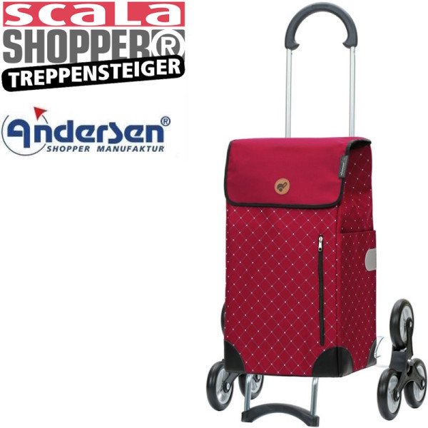 Treppensteiger Scala Shopper Sofia. Chariot 6 roues 43L Rouge - Andersen Shopper | Art. 119-202-70 - Vue 1