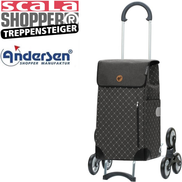 Treppensteiger Scala Shopper Sofia. Chariot 6 roues 43L Anthracite - Andersen Shopper | Art. 119-202-80 - Vue 1