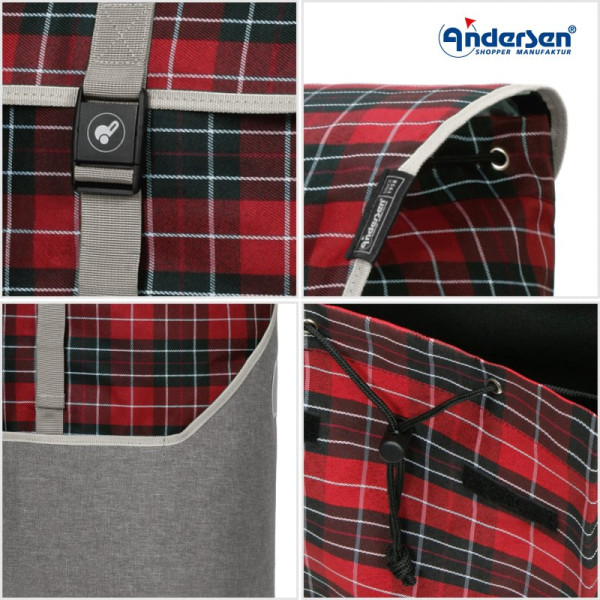 Treppensteiger Scala Shopper Gese. Sac pour chariot 46L Rouge-70 - Andersen Shopper | Art. 2-216-70 - Vue 2
