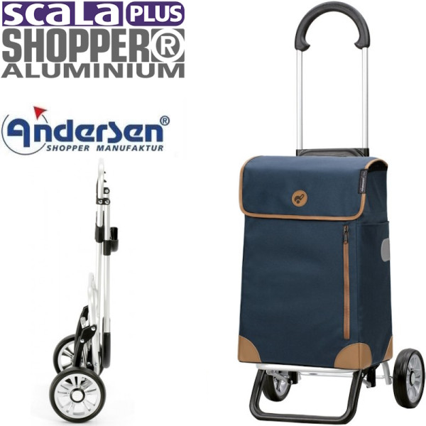 Scala Shopper Plus Weda. Chariot 2 roues 36L Bleu - Andersen Shopper | Art. 133-201-90 - Vue 1