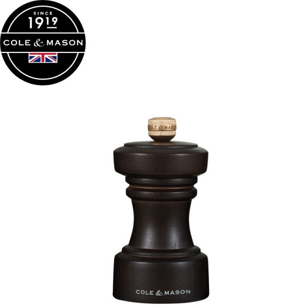 Hoxton. Moulin à poivre ou à sel de 10,5 cm Bois foncé chocolat - Cole & Mason | Art. 5011268823015