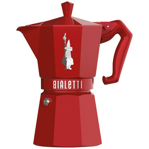 Moka Exclusive. Cafetière Italienne de 3 à 6 tasses Rouge - Bialetti