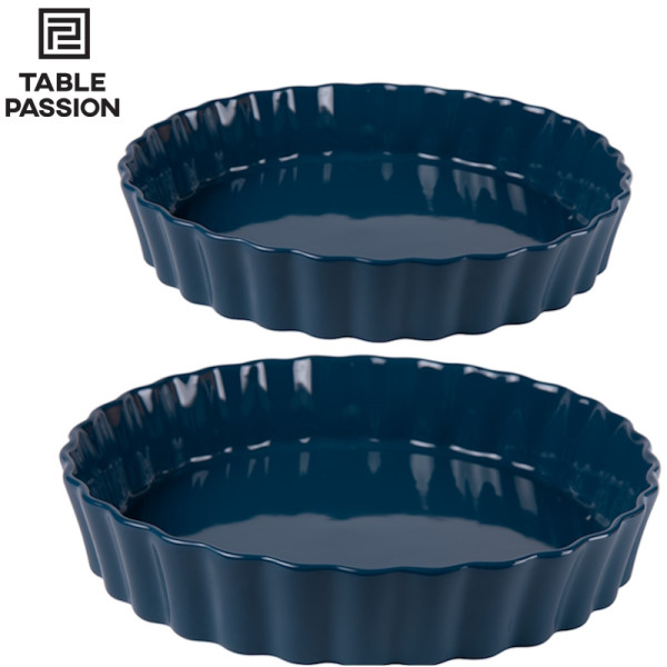 Set de 2 tourtière 24 et 28 cm Bleu - Table & Passion | Art. 3106234650145