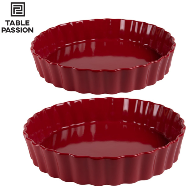 Set de 2 tourtière 24 et 28 cm Rouge - Table & Passion | Art. 3106234650138 - vue 2