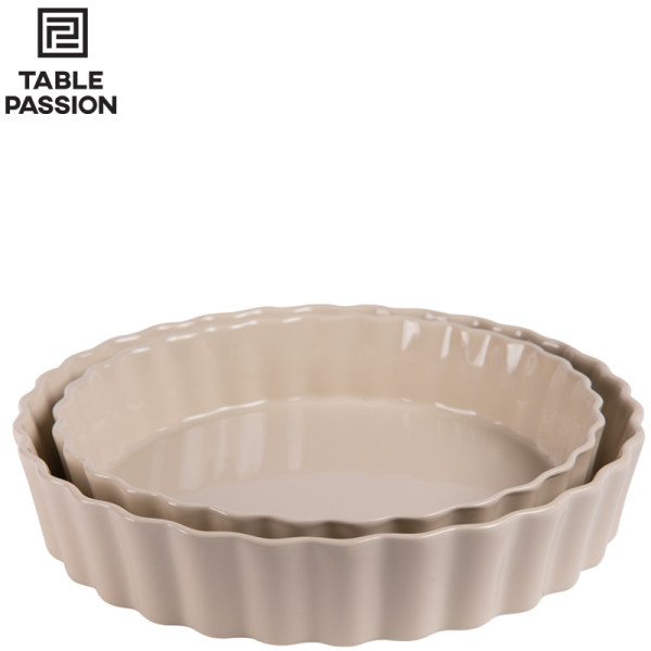 Set de 2 tourtière 24 et 28 cm Crème - Table & Passion | Art. 3106234650121 - vue 2