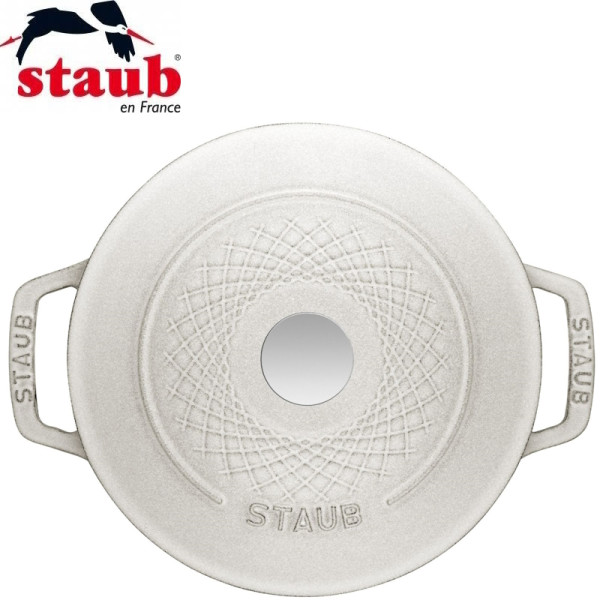 Twister. Cocotte ronde en fonte Truffe Blanche de 20 à 24 cm - Staub | Art. 3272340056727 - vue 2