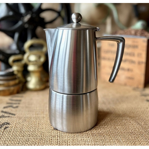 Slancio. Cafetière Italienne de 1 à 10 tasses expresso inox brossé - Ilsa Italy - vue 1