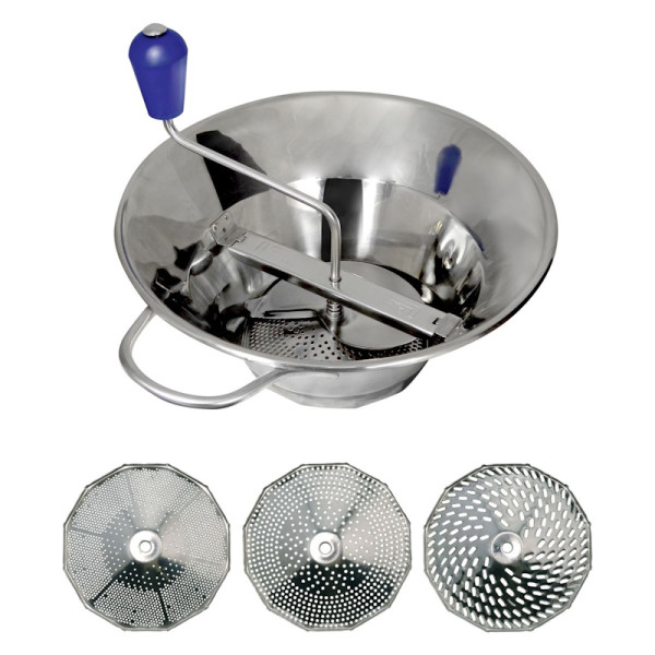 LOUIS TELLIER Grille Moulin à Légumes N°3 – Perforation 1,5 Mm, Inox De Qualité Française, Pour Purées Et Préparations Fines