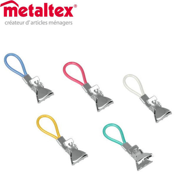Caïmen. Lot de 5 Pinces à Torchons - Metaltex | Art. 8002522971044
