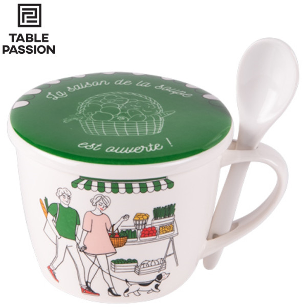 Primeur. Bol à soupe avec couvercle et cuillère 75 cL - Table Passion | Art. 3106232282072 - vue 3