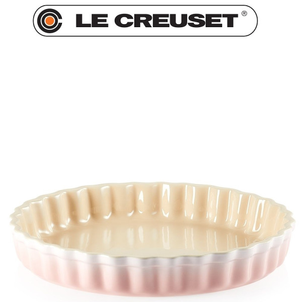 Plat à tarte céramique 28 cm Rose Shell Pink - Le Creuset |Art. 0843251166756