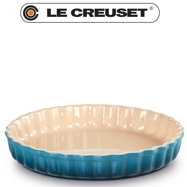 Plat à tarte céramique 28 cm Bleu Deep Teal - Le Creuset |Art. 0843251166657