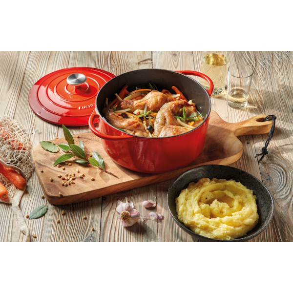 Provence. Cocotte en fonte de 20 à 28 cm rouge - Küchenprofi | Art. 4007371070690 - vue 5