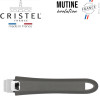 Mutine Evolution. Set de 3 casseroles de 16, 18 et 20 cm + poignée Mutine amovible Grise - Cristel | Art. 3358570070020