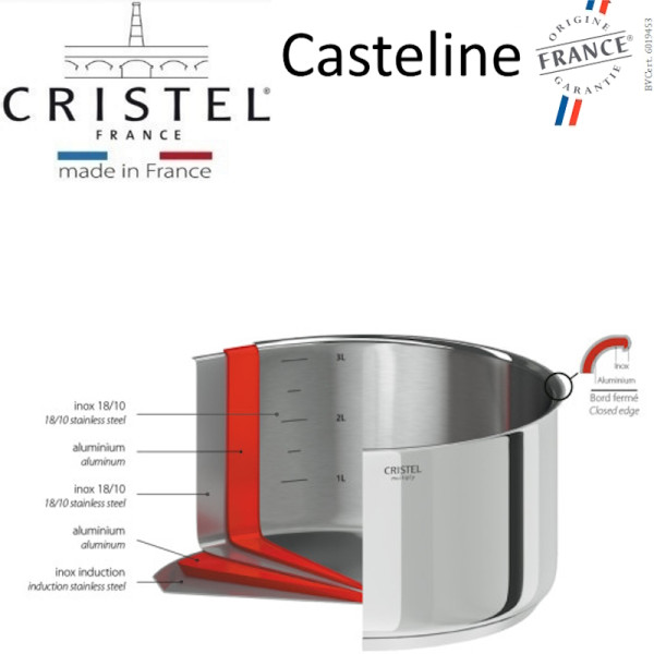 Casteline. Casserole tout inox 20 cm - Cristel | Art. 3358570032325 - vue 8