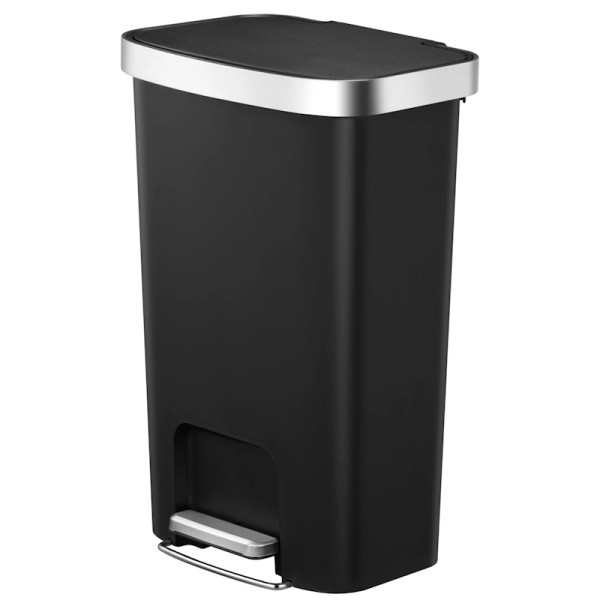 Hana 1. Poubelle à pédale Tri-sélectif 25+25L noir - Eko | Art.  8713631206117 - vue 2