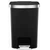 Hana 1. Poubelle à pédale Tri-sélectif 25+25L noir - Eko | Art.  8713631206117 - vue 3