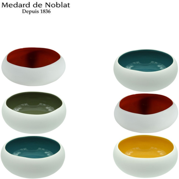 Oslo. Lot de 6 coupelles bicolore  - Medard de Noblat