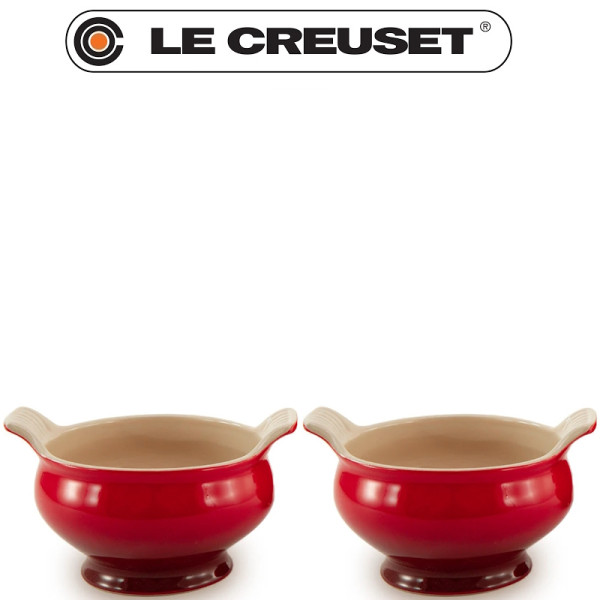 Héritage. Set de 2 bols à soupe en céramique 0,6L rouge - Le Creuset | Art. 0840457402046 - vue 2