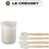 Pot à ustensiles avec 4 spatules Création Meringue - Le Creuset | Art. 0843251181834 - vue 2