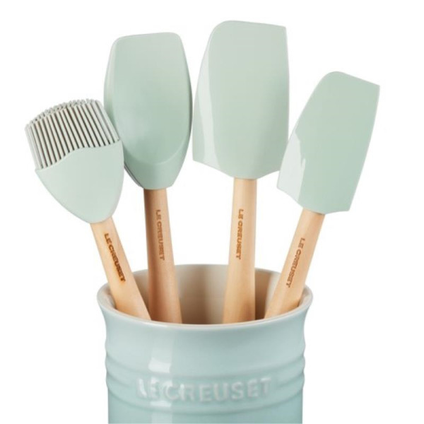 Pot à ustensiles avec 4 spatules Création Sea Salt - Le Creuset | Art. 0843251181889 - vue 2
