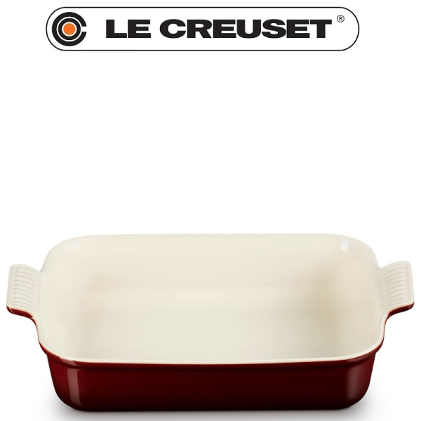 Héritage. Plat rectangulaire en céramique Grenat Garnet - Le Creuset | Art. 0843251182312 - vue 1