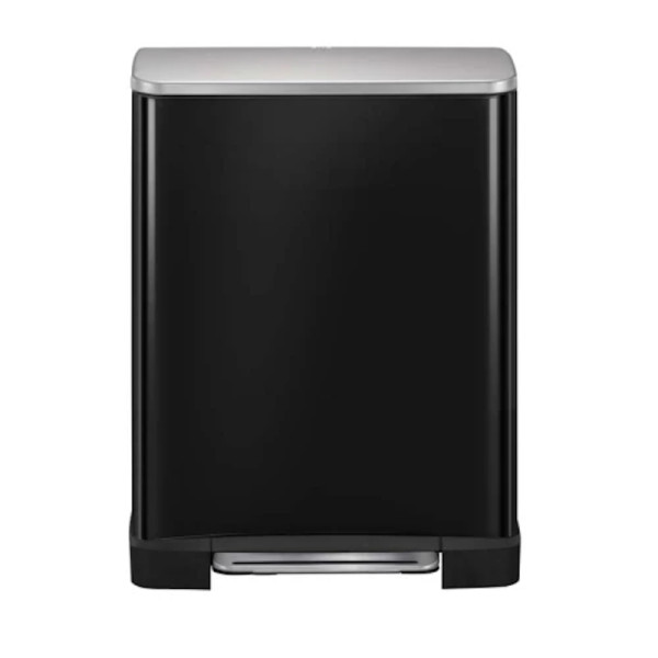 E-Cube. Poubelle à pédale noire tri sélectif, 46L (18/28L) - EKO | Art.  8713631667536 - vue 4