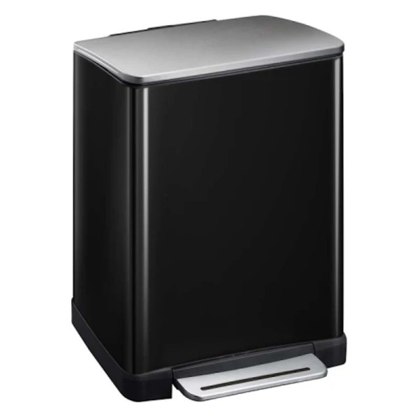Poubelle à pédale rectangulaire 50L noire - EKO | Art.  8713631667529 - vue 3