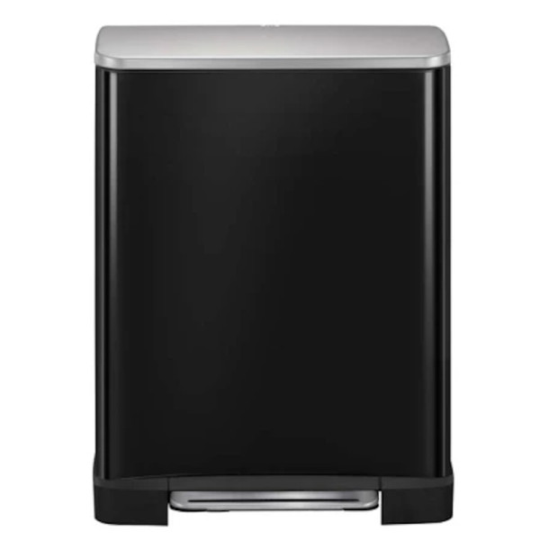 Poubelle à pédale rectangulaire 50L noire - EKO | Art.  8713631667529 - vue 4