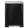 Poubelle à pédale rectangulaire 50L noire - EKO | Art.  8713631667529 - vue 4