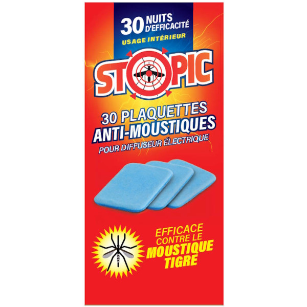 Recharge 30 Plaquettes - Anti-Moustiques 30 Nuits - Stopic | Art. 3065873441197