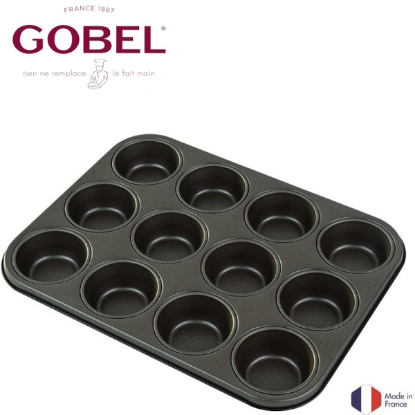 Gobel. Plaque 12 muffins, 6,5 cm - Tellier