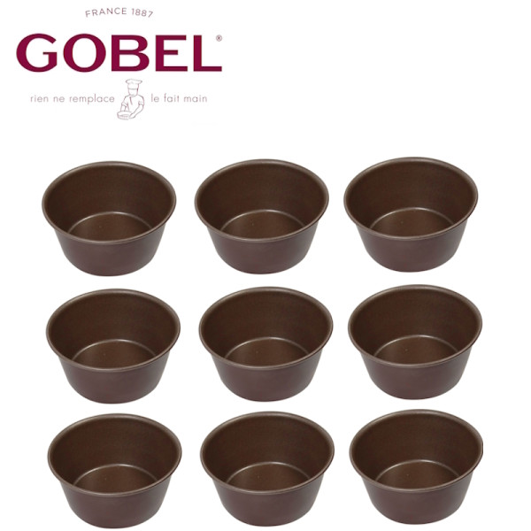 Gobel. Moule à muffin individuels - antiadhérent - Ø70 mm h35 mm - Tellier | Art. 3075302965118 - vue 1