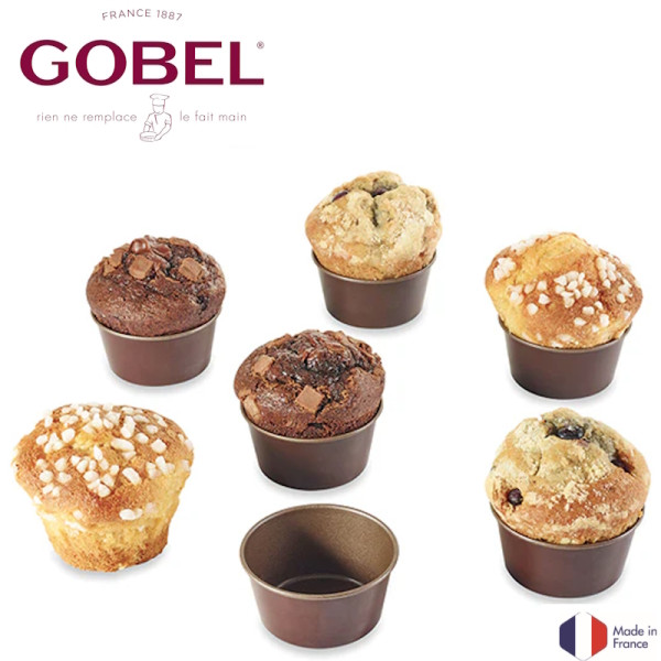 Gobel. Moule à muffin individuels - antiadhérent - Ø70 mm h35 mm - Tellier | Art. 3075302965118 - vue 4