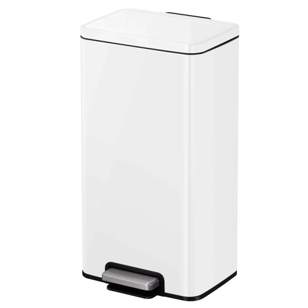 Madison. Poubelle à pédale rectangulaire 30L Blanche - EKO | Art. 8713631208951 - vue 1