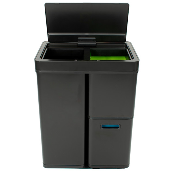 Mirage Plus. Poubelle à capteur tri sélectif 30L+15L+15L NOIR - EKO | Art. 8713631197712 - vue 3