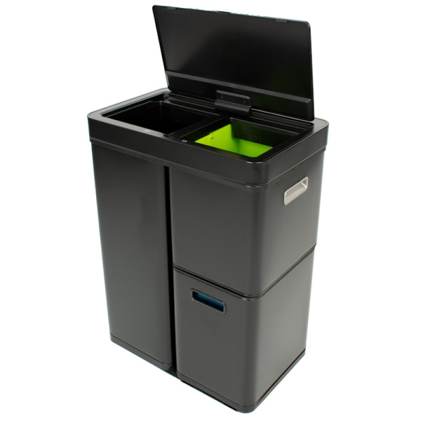 Mirage Plus. Poubelle à capteur tri sélectif 30L+15L+15L NOIR - EKO | Art. 8713631197712 - vue 5