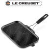 Gril rectangulaire avec manche repliable et amovible noir 36x20 cm - Le Creuset | Art. 0024147091110 - vue 1