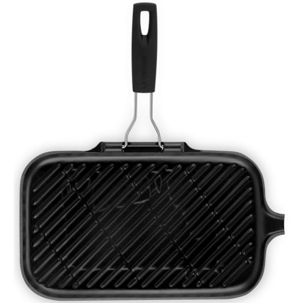 Gril rectangulaire avec manche repliable et amovible noir 36x20 cm - Le Creuset | Art. 0024147091110 - vue 4