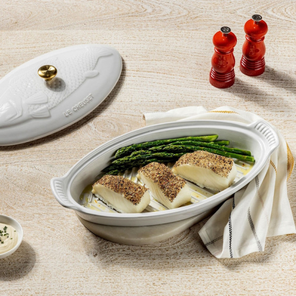 Plat à poisson Tradition avec couvercle 41 cm, 1,6L - Le Creuset