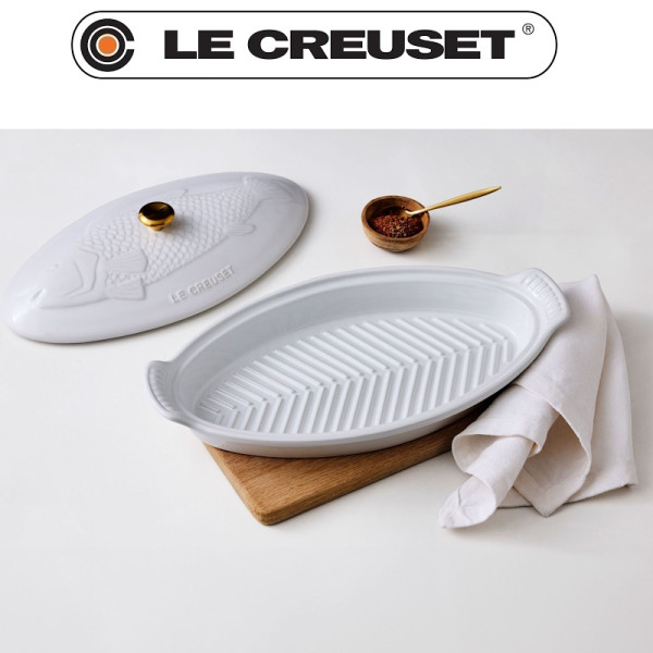 Plat à poisson Tradition avec couvercle 41 cm, 1,6L - Le Creuset