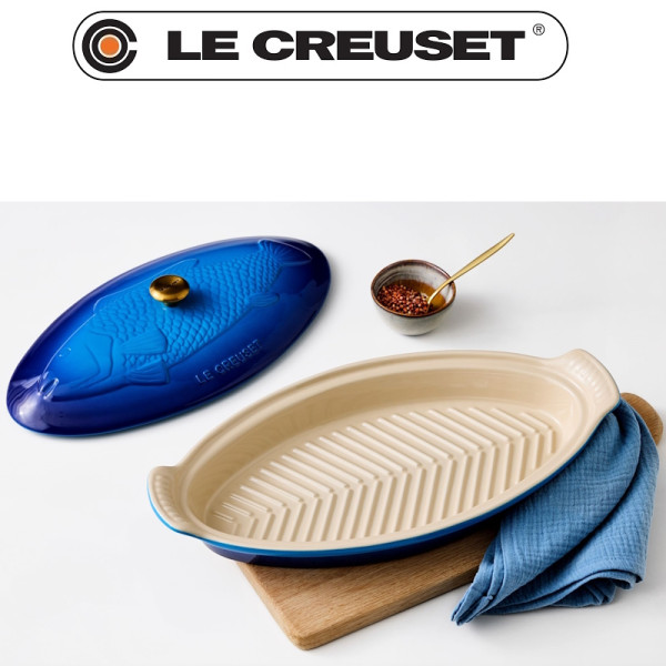 Plat à poisson Tradition avec couvercle 1,6 L Bleu - Le Creuset | Art. 0630870349338 - vue 3