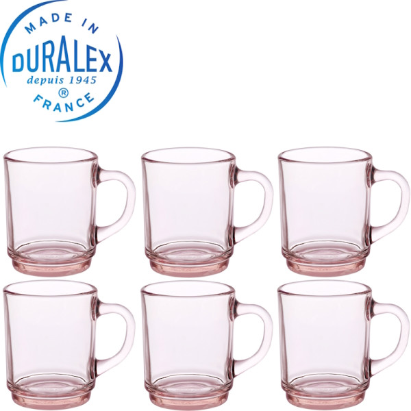 Versailles. Lot de 6 Mugs 26 cL bleu marine Rose - Duralex France | Art. 3550190505429 - vue 2