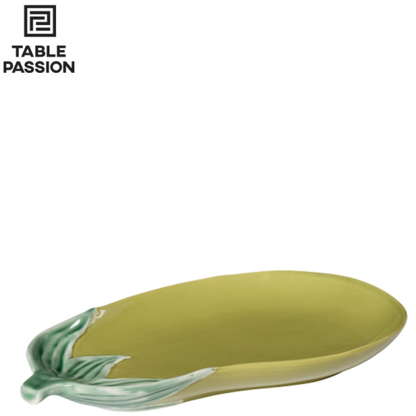 Plat Aubergine 30 x 18 cm Vert naturel - Table Passion | Art. 3106232430374 - vue 2