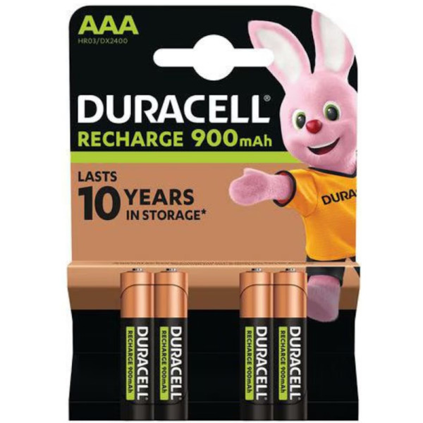 LR03. Piles Rechargeables HR03 900mAh - AAA - Duracell | Art. 5000394203822