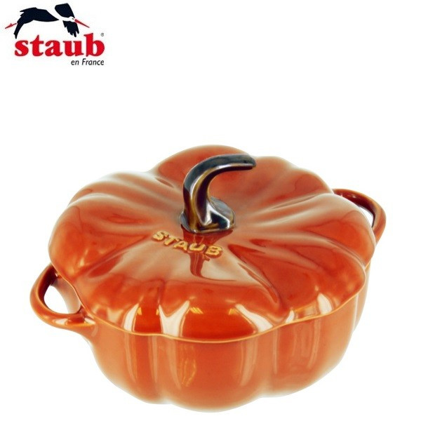 Petite cocotte en céramique CITROUILLE orange cannelle 12 cm - Zwilling Staub | Art. 4009839335648 - vue 1